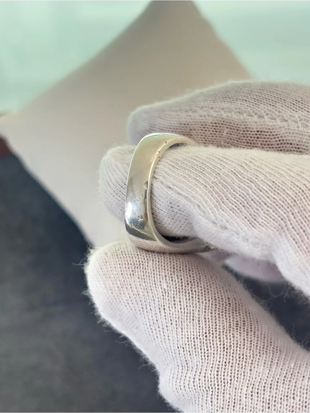 David Yurman 925 & 18k Gold 14mm Albion Ring with Smoky Quartz & Diamonds 7